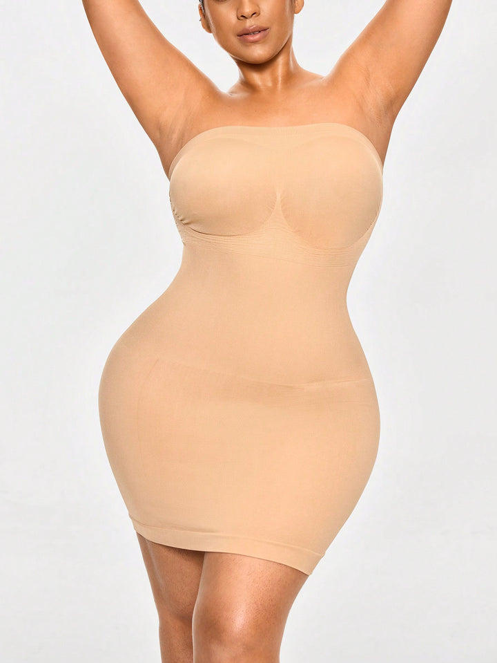 Strapless Full Body Shapewear Bodysuit Bust Lift Tummy Waist Control Natural Butt-Lift